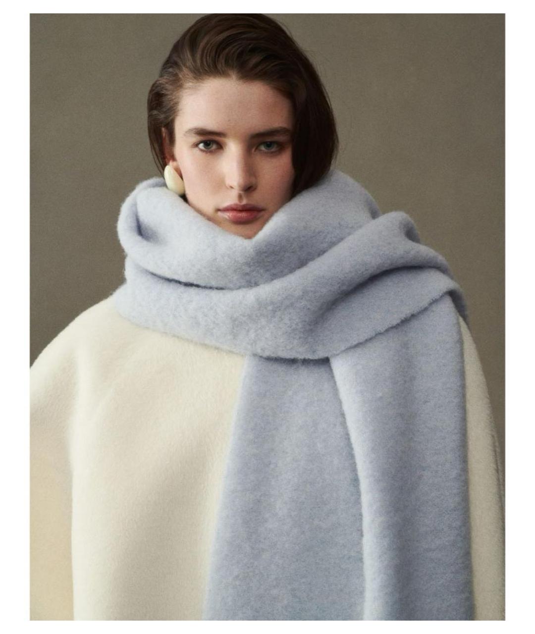 JACQUEMUS Голубой шерстяной шарф, фото 3