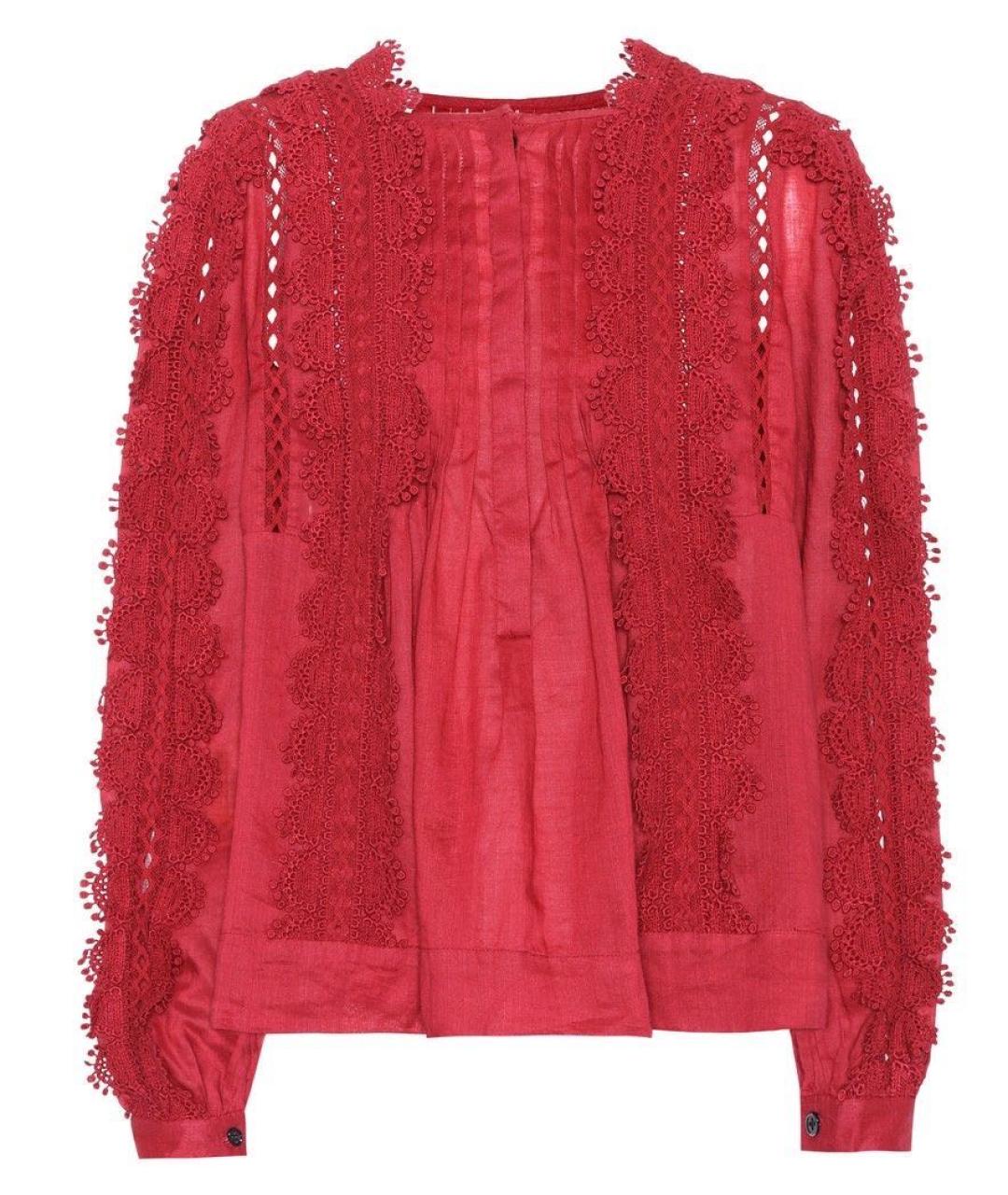 ISABEL MARANT Бордовая хлопковая блузы, фото 1