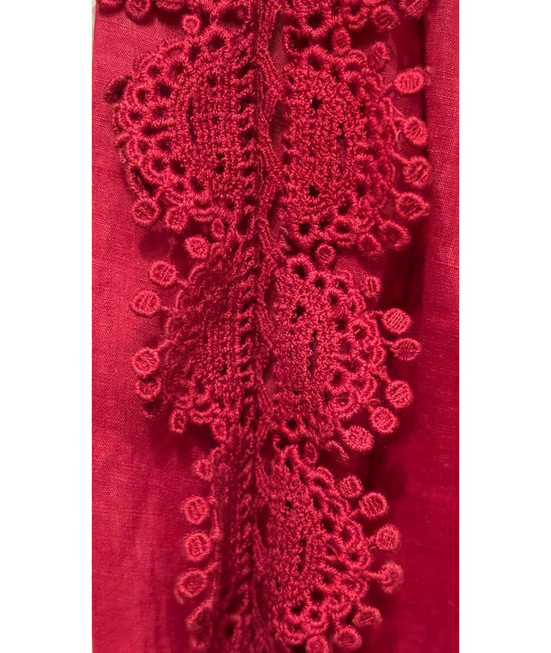 ISABEL MARANT Бордовая хлопковая блузы, фото 5