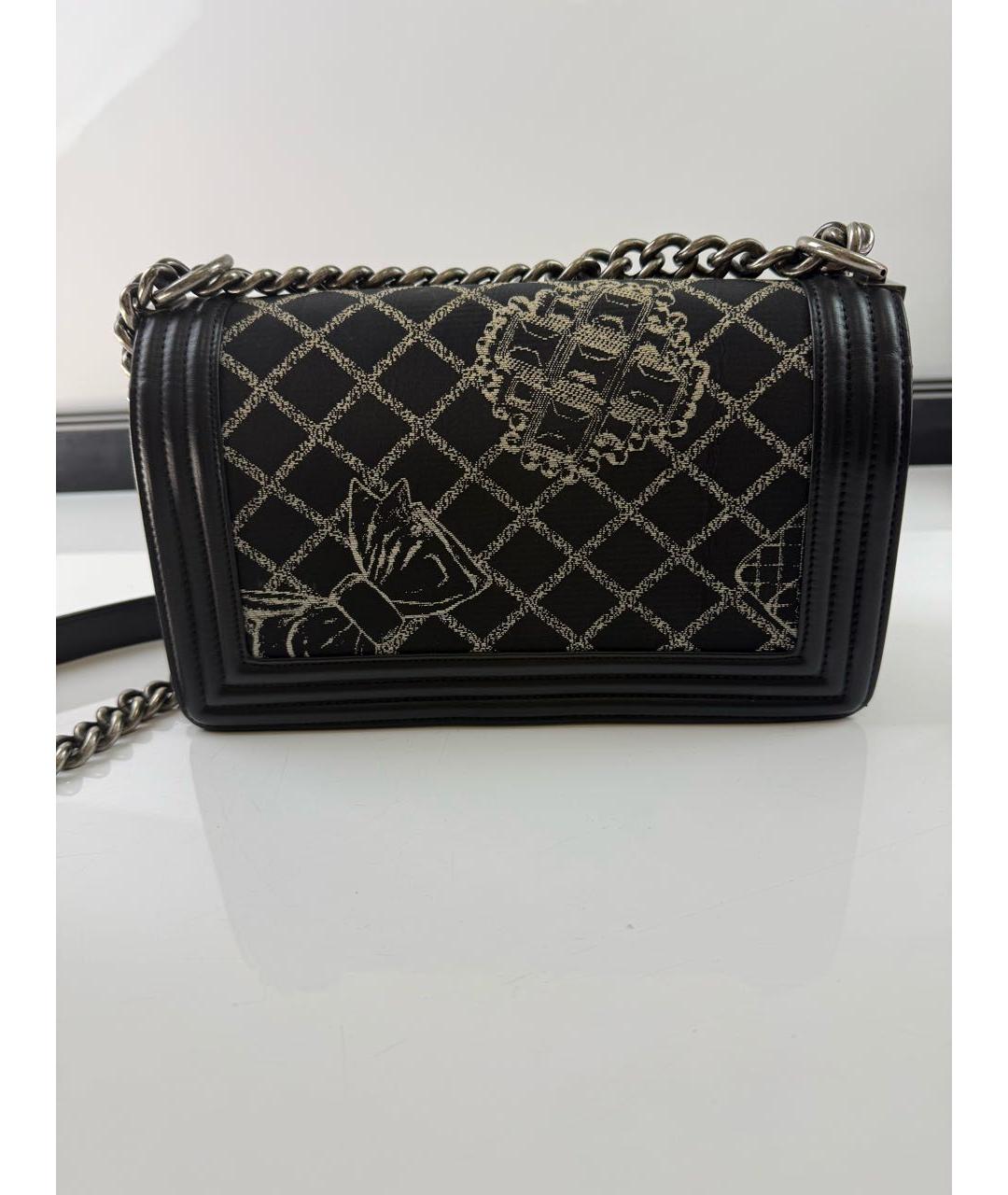 CHANEL Черная кожаная сумка через плечо, фото 3