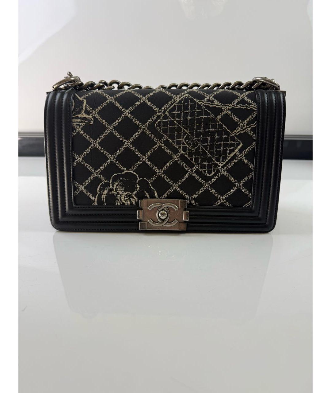 CHANEL Черная кожаная сумка через плечо, фото 7