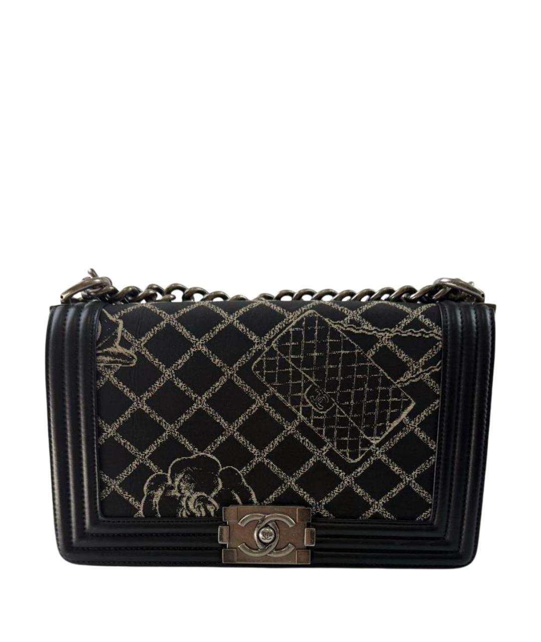 CHANEL Черная кожаная сумка через плечо, фото 1