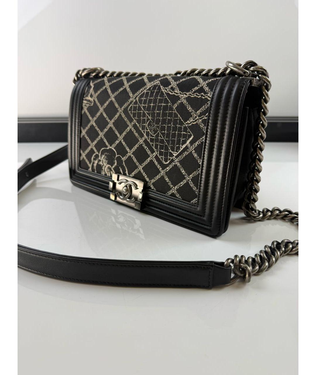 CHANEL Черная кожаная сумка через плечо, фото 2