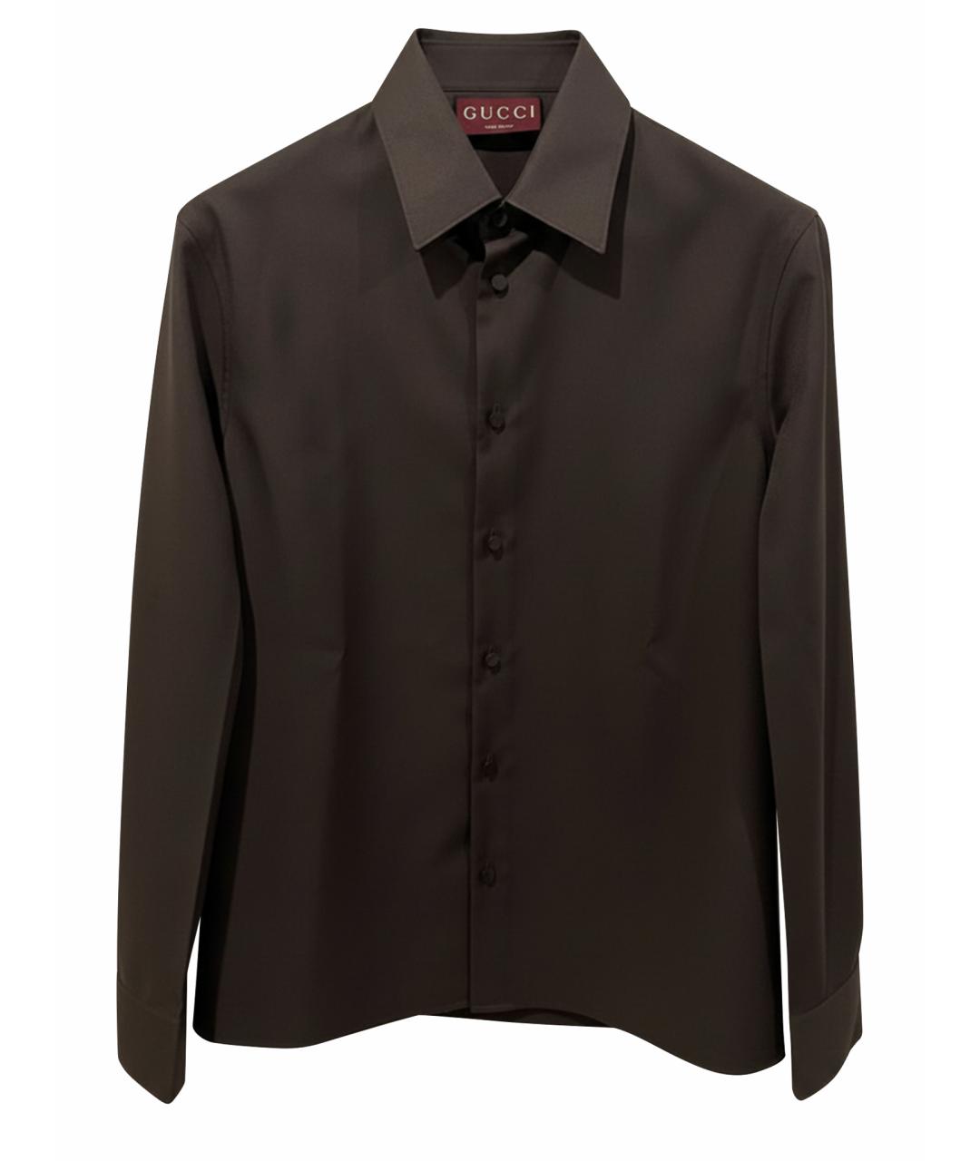 GUCCI Коричневая кэжуал рубашка, фото 1