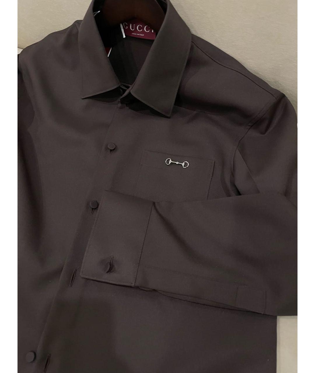 GUCCI Коричневая кэжуал рубашка, фото 4