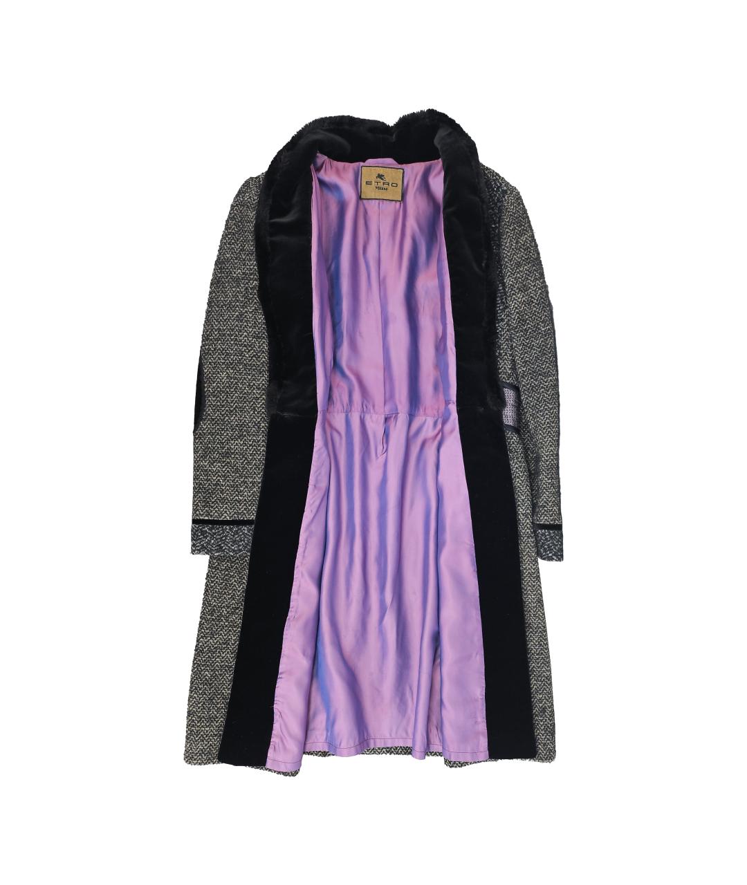 ETRO Серое шерстяное пальто, фото 3