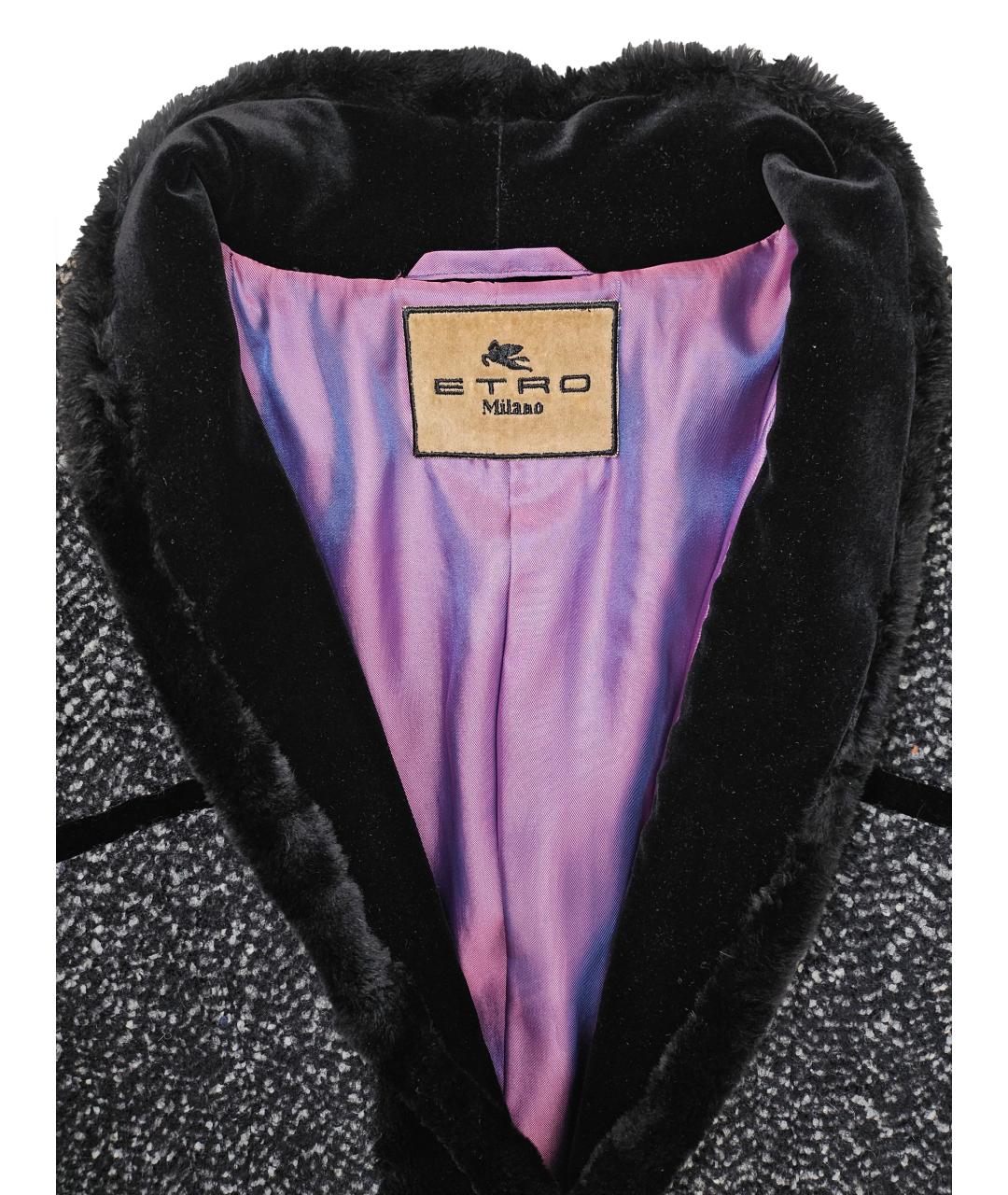 ETRO Серое шерстяное пальто, фото 4