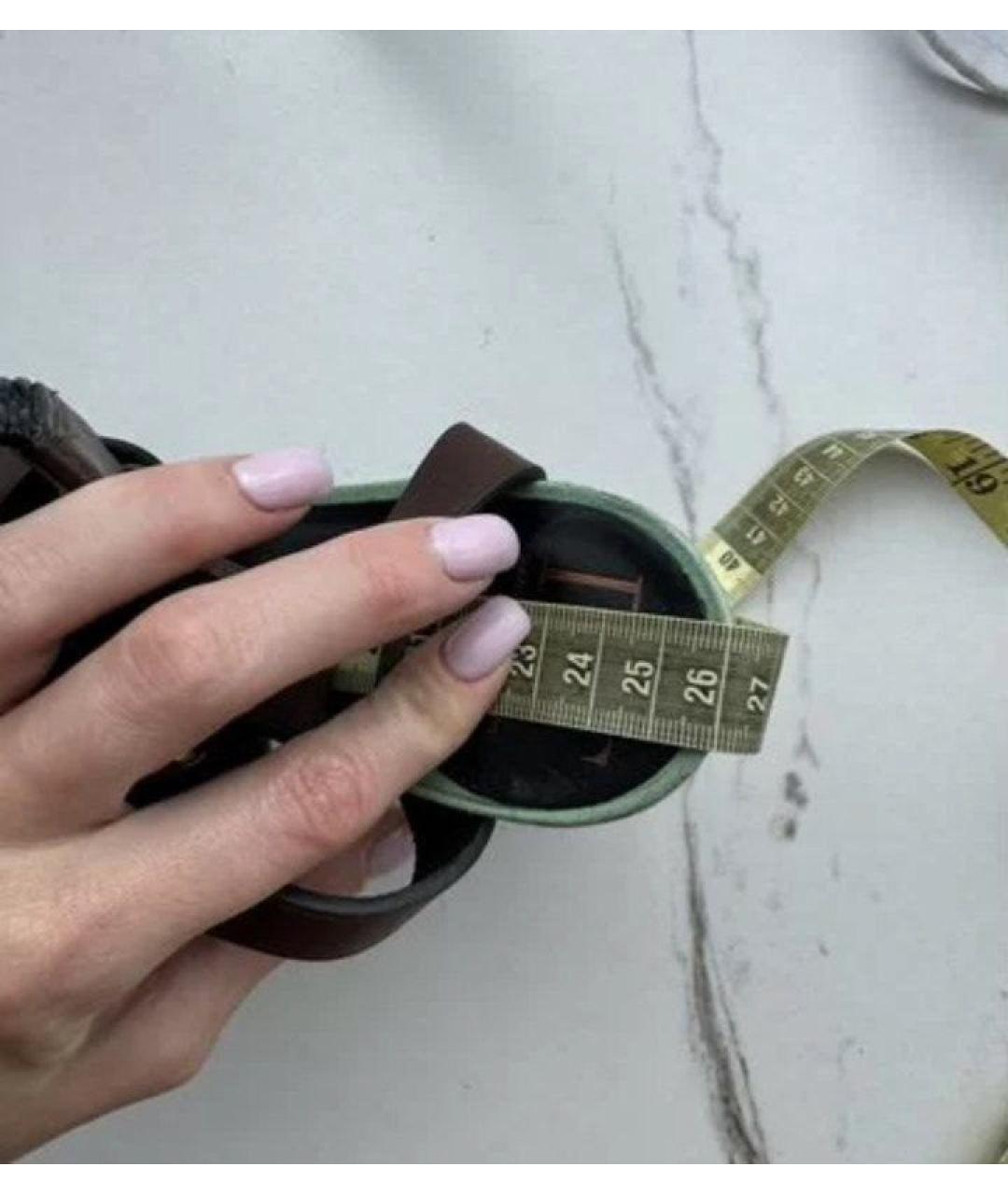 DIANE VON FURSTENBERG Коричневые кожаные босоножки, фото 7