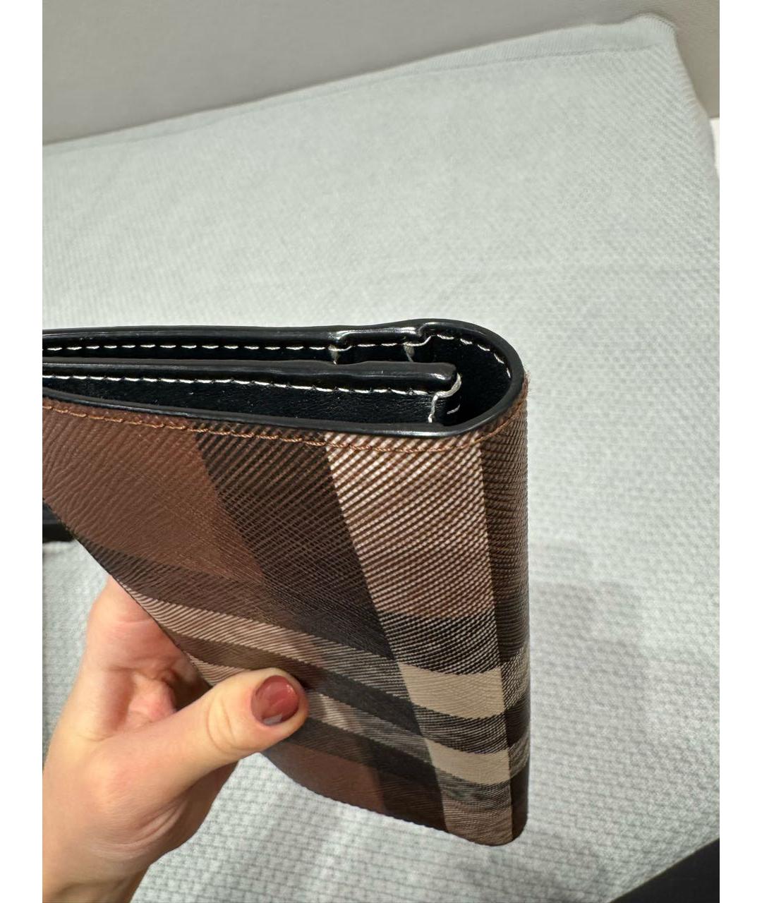 BURBERRY Бежевый кожаный кошелек, фото 5