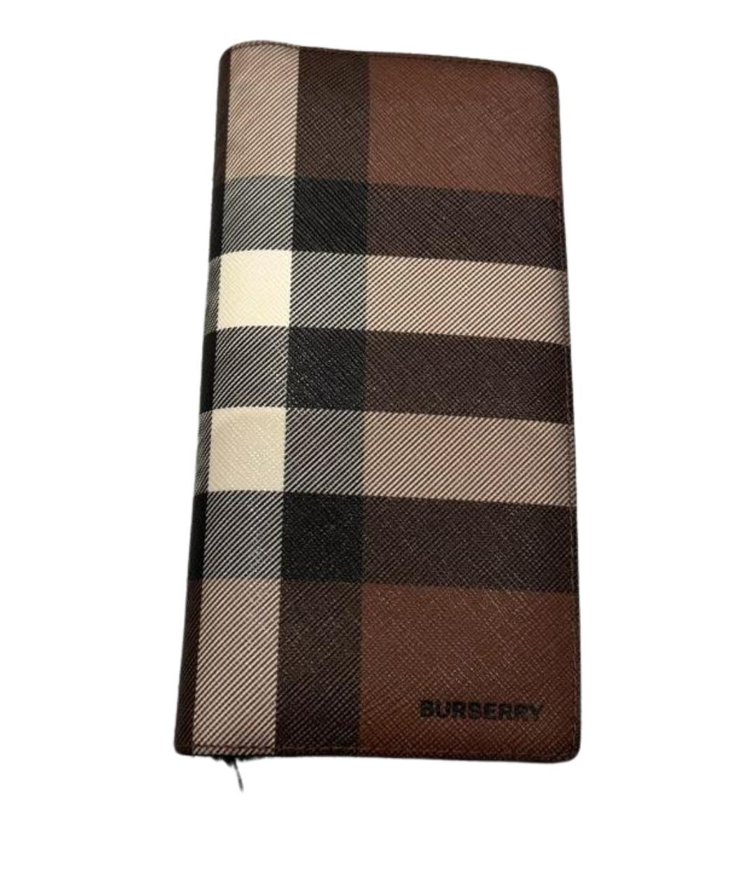 BURBERRY Бежевый кожаный кошелек, фото 1