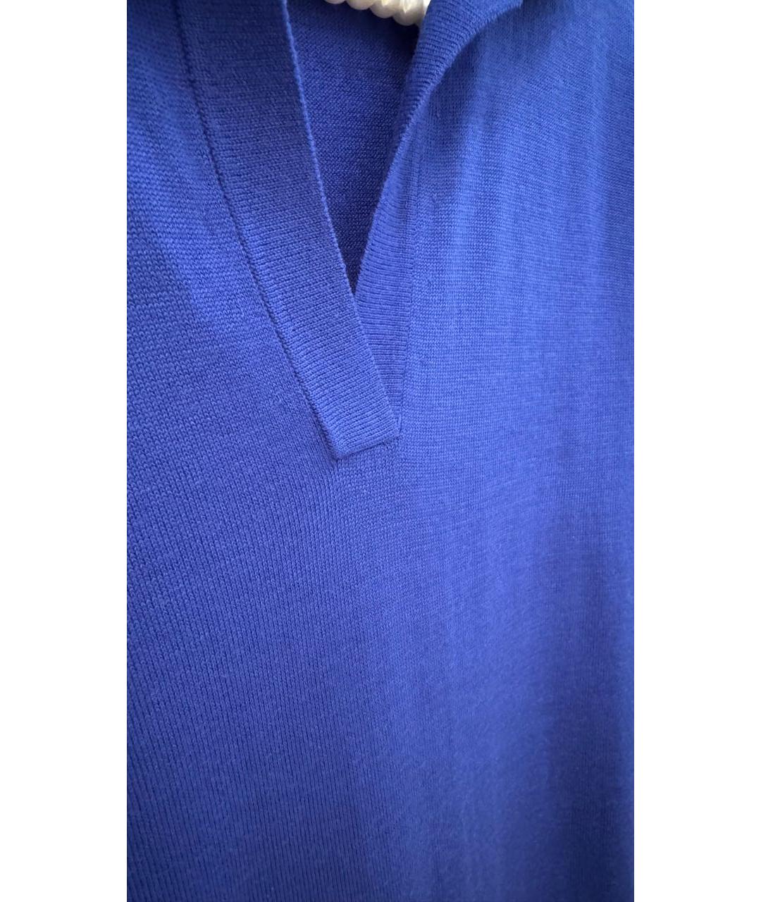 COS Синее шерстяное повседневное платье, фото 4