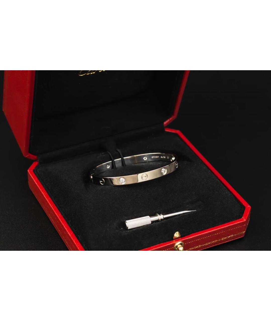 CARTIER Серебрянный браслет из белого золота, фото 3