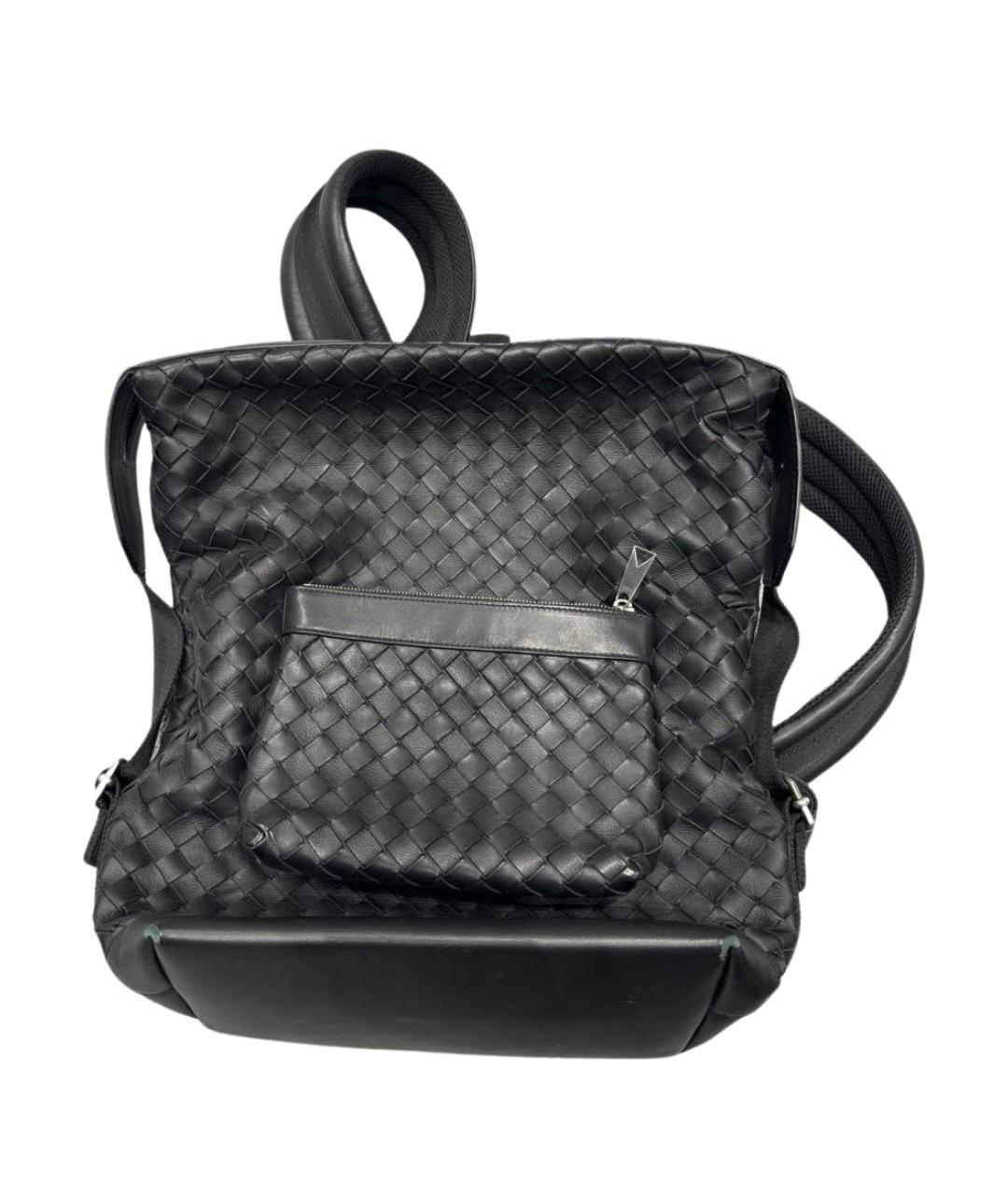 BOTTEGA VENETA Черный кожаный рюкзак, фото 1