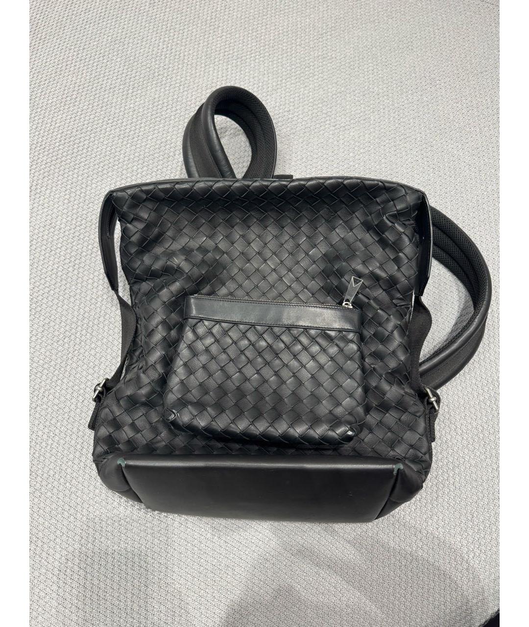 BOTTEGA VENETA Черный кожаный рюкзак, фото 9