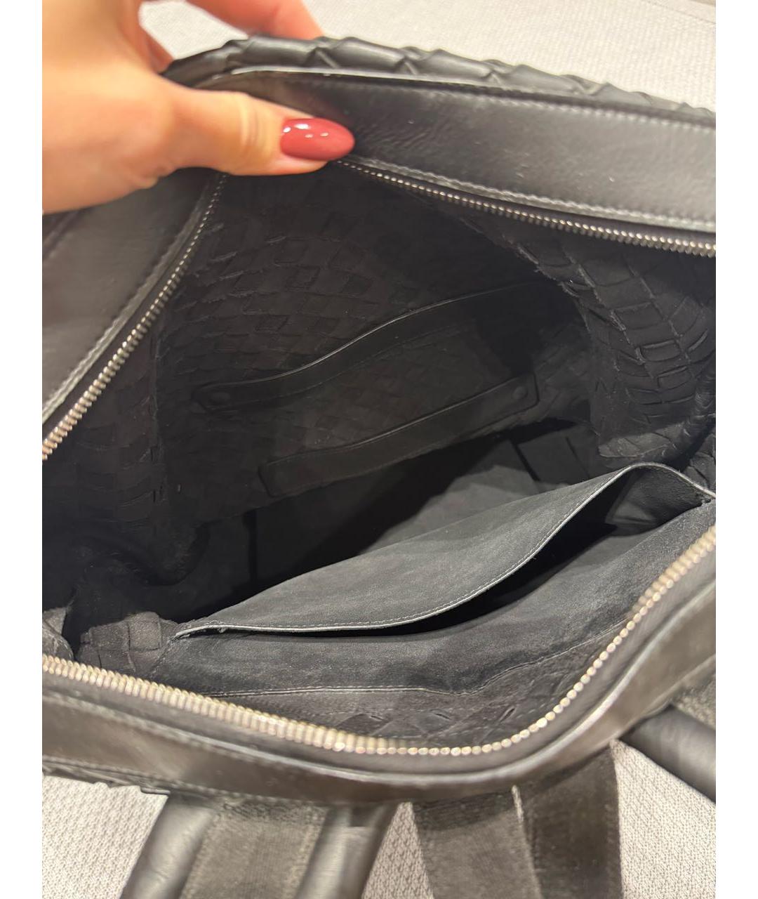 BOTTEGA VENETA Черный кожаный рюкзак, фото 4