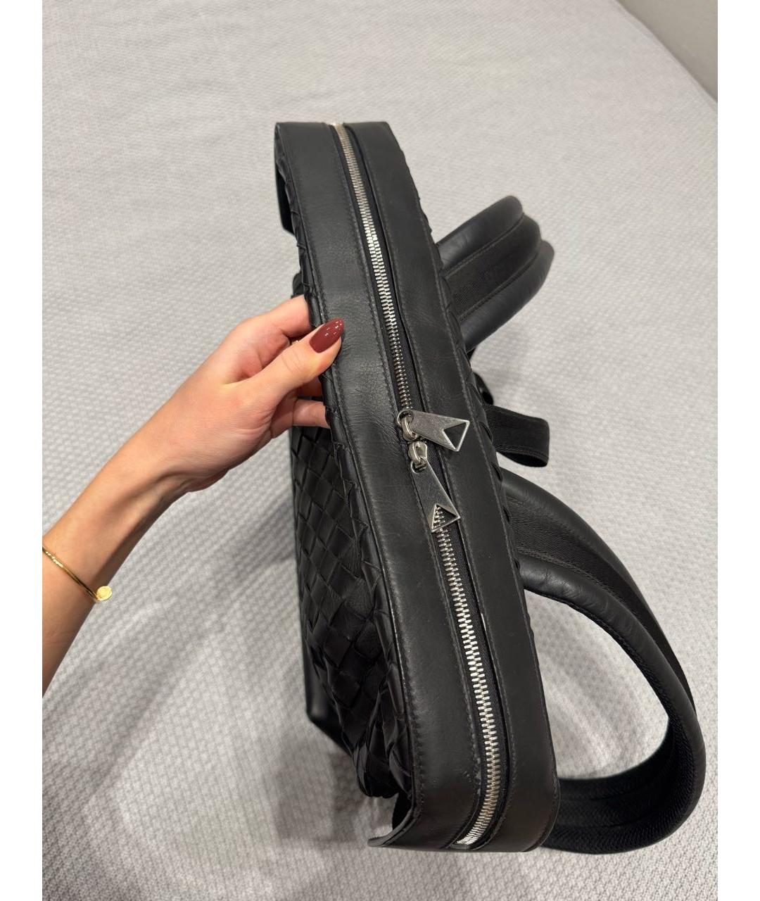 BOTTEGA VENETA Черный кожаный рюкзак, фото 5