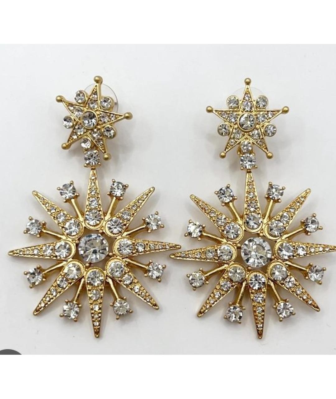 OSCAR DE LA RENTA Золотые позолоченные серьги, фото 6