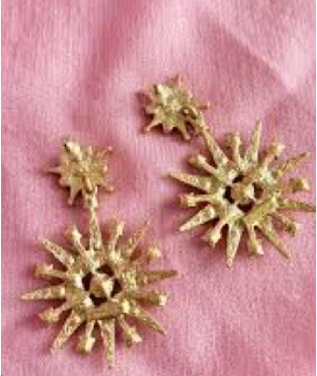 OSCAR DE LA RENTA Золотые позолоченные серьги, фото 4