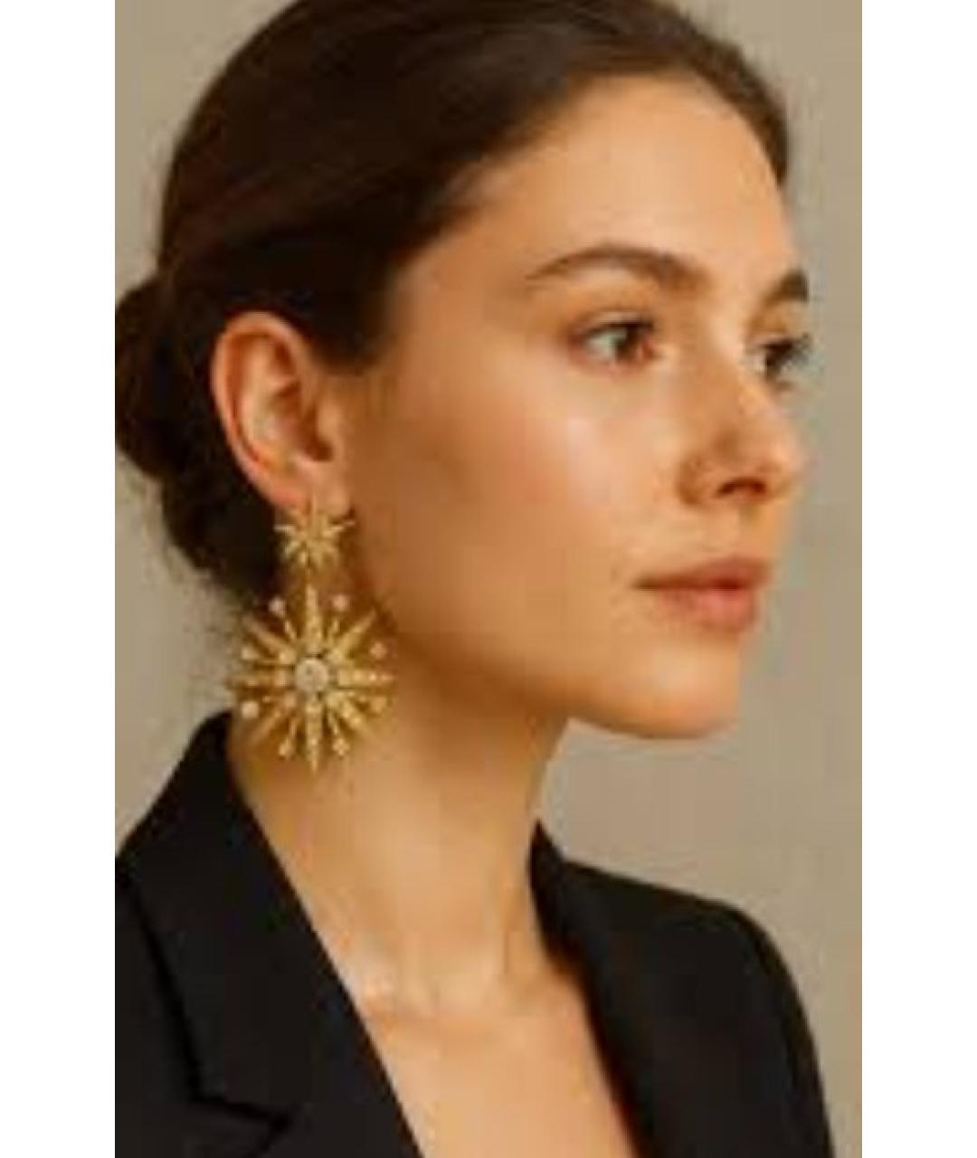 OSCAR DE LA RENTA Золотые позолоченные серьги, фото 5