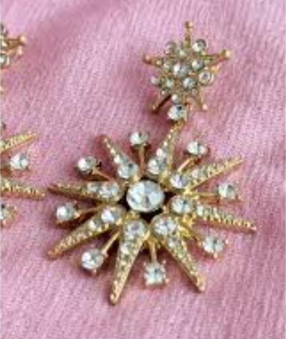 OSCAR DE LA RENTA Золотые позолоченные серьги, фото 3