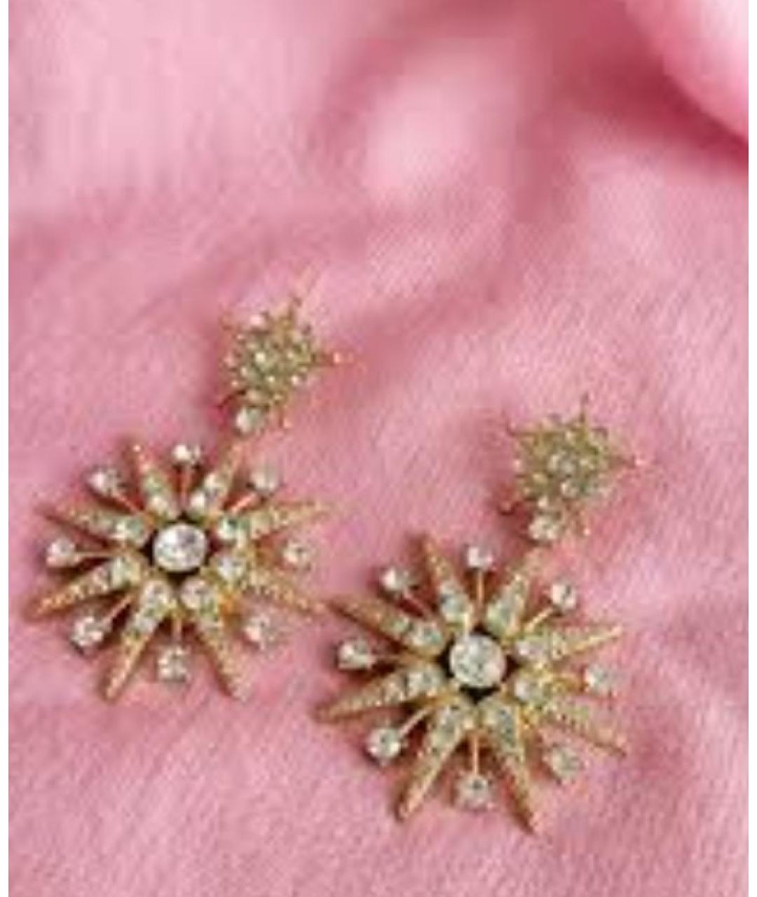 OSCAR DE LA RENTA Золотые позолоченные серьги, фото 2