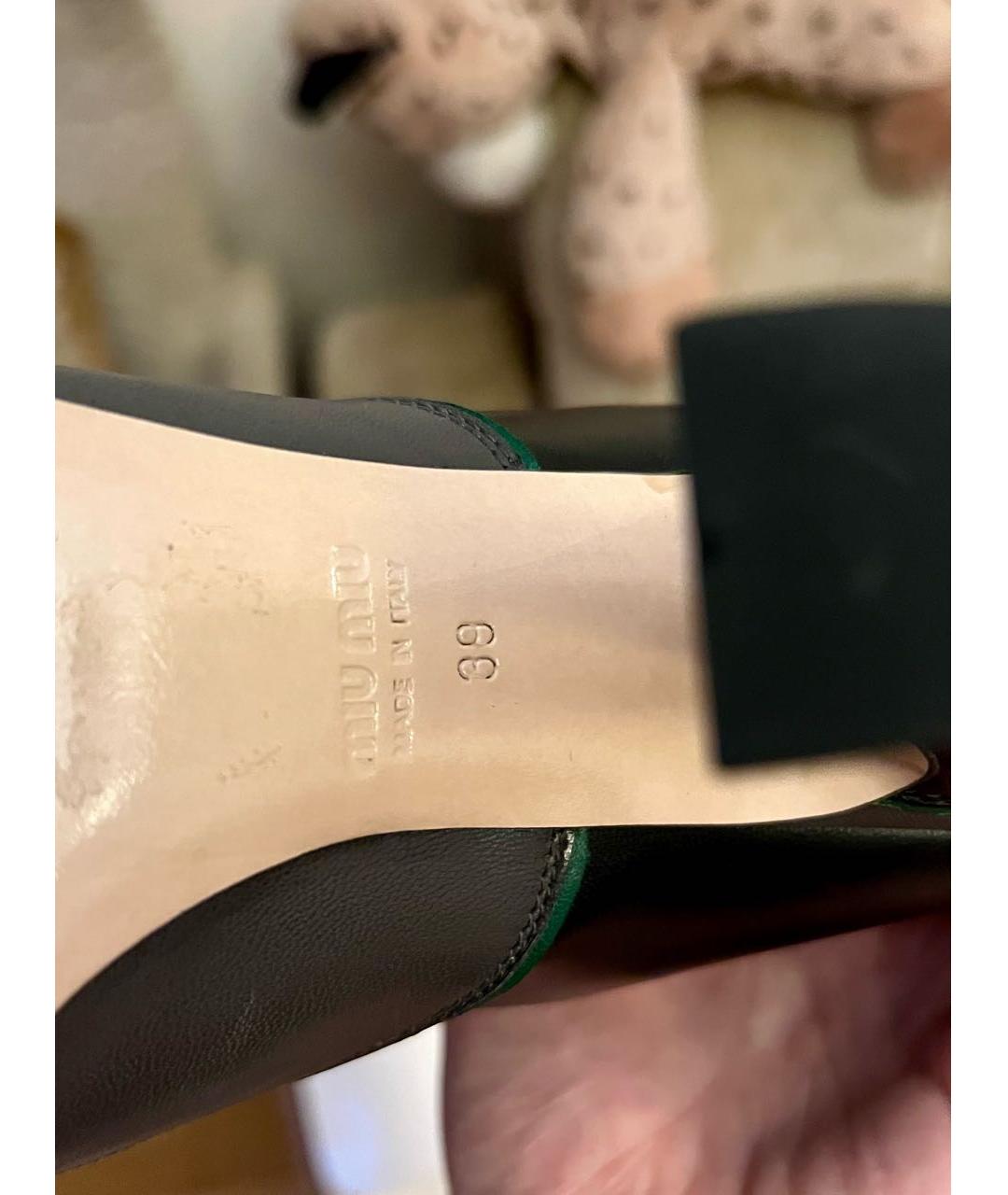 MIU MIU Черные кожаные сапоги, фото 7