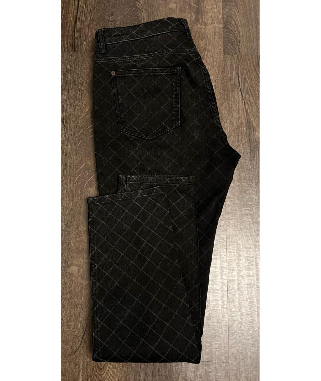 CHANEL Серые хлопко-эластановые прямые джинсы, фото 2