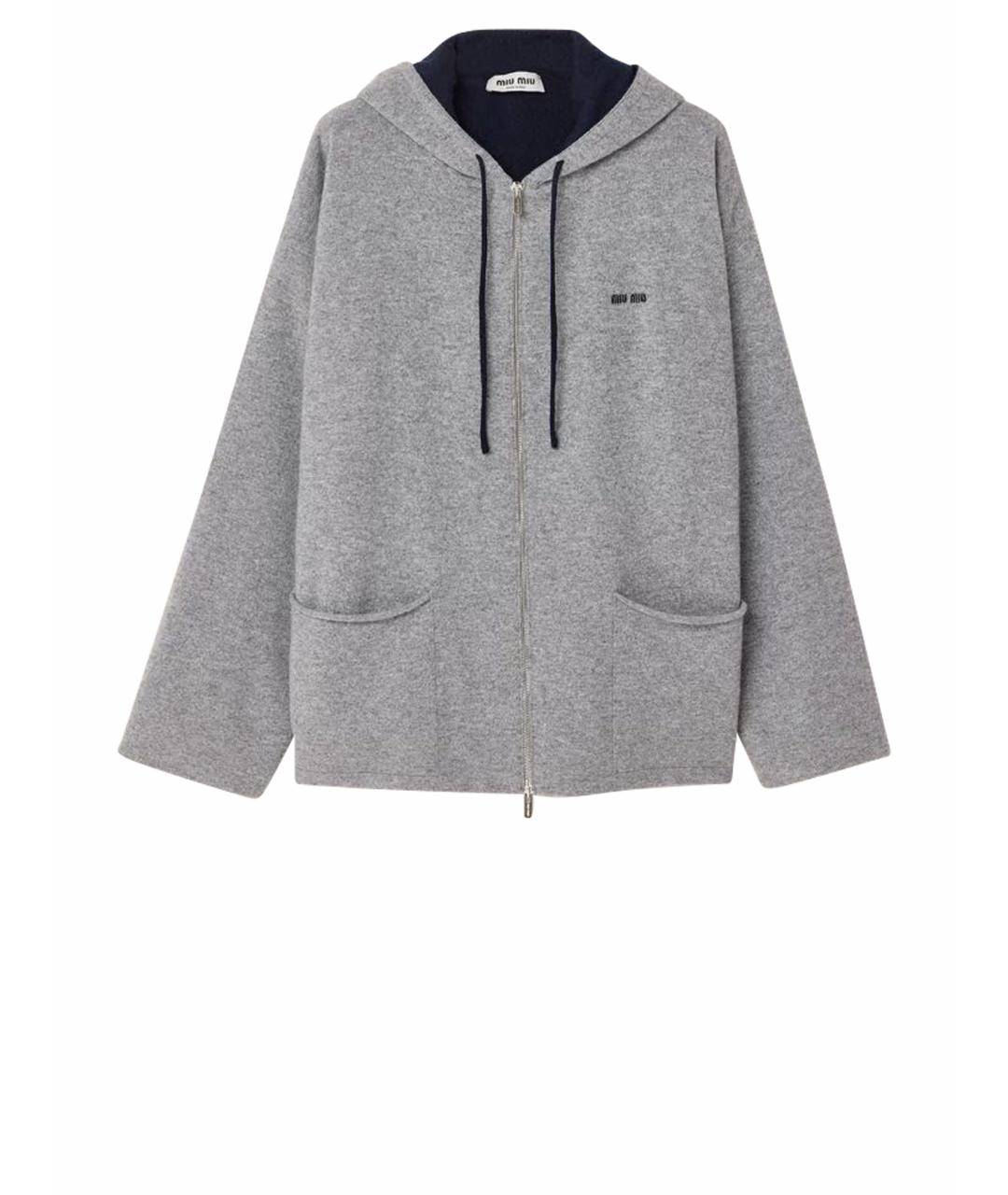 MIU MIU Серый кашемировый джемпер / свитер, фото 1