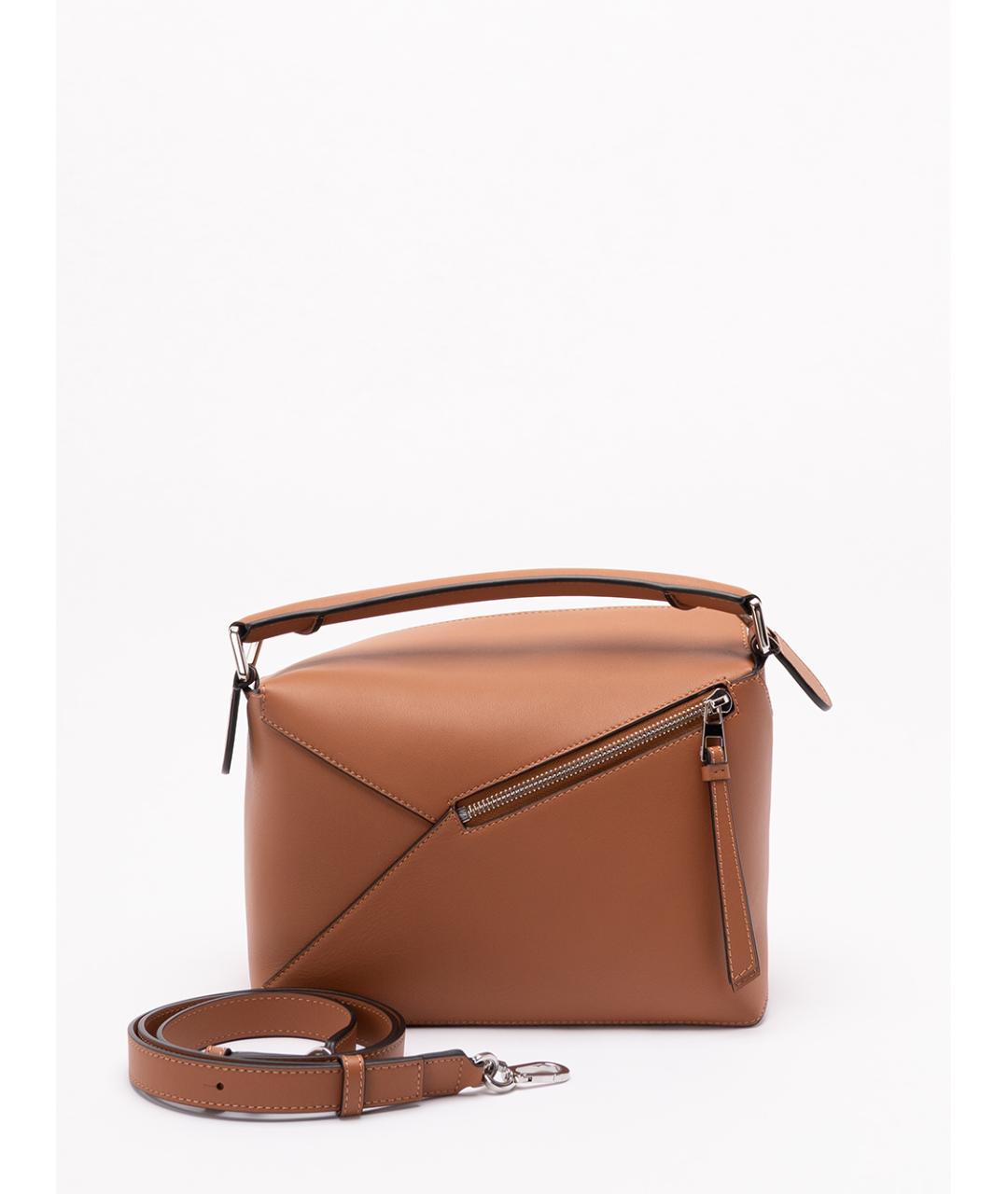 LOEWE Коричневая кожаная сумка через плечо, фото 2