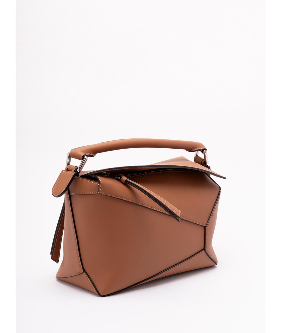 LOEWE Коричневая кожаная сумка через плечо, фото 3