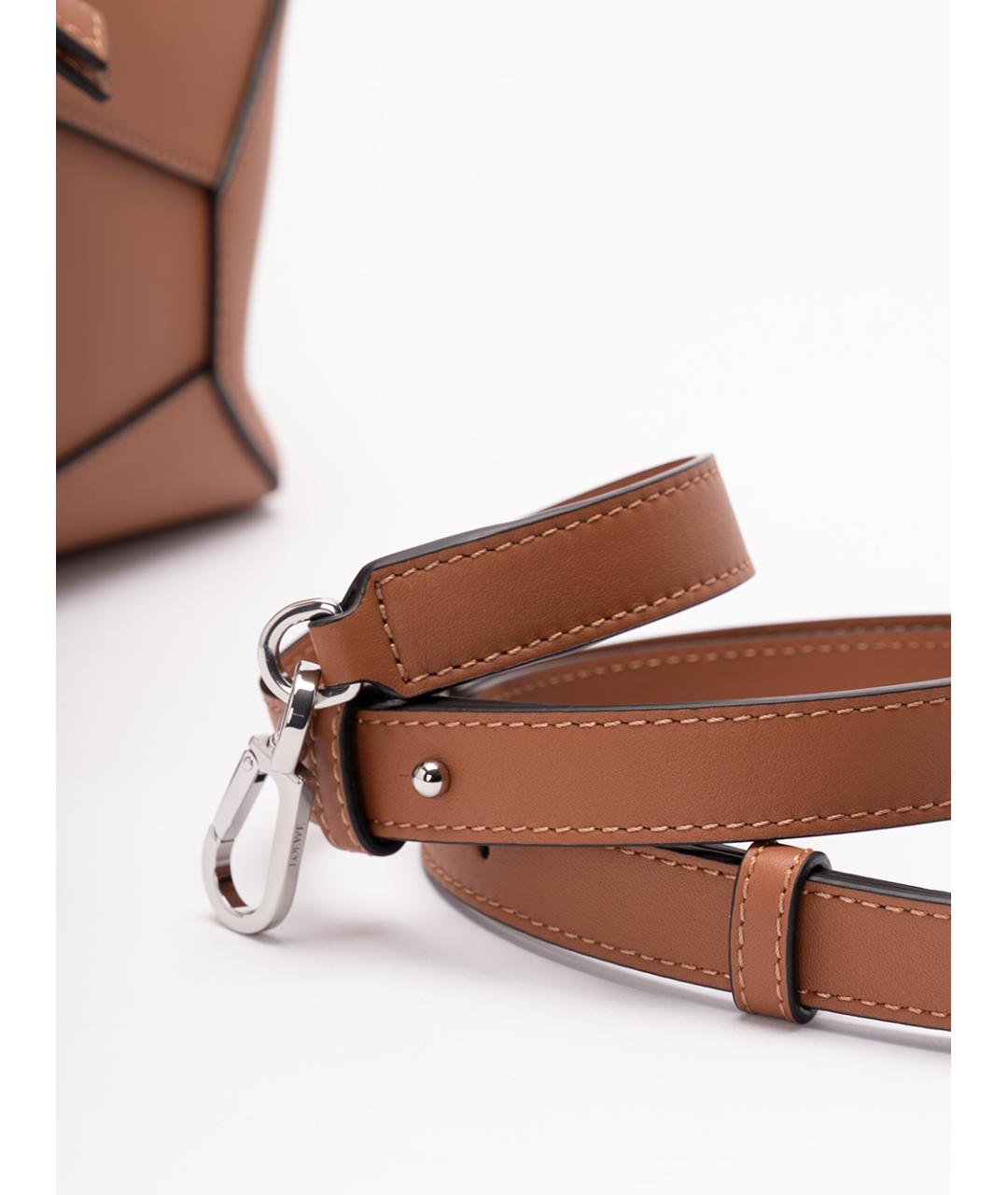 LOEWE Коричневая кожаная сумка через плечо, фото 4
