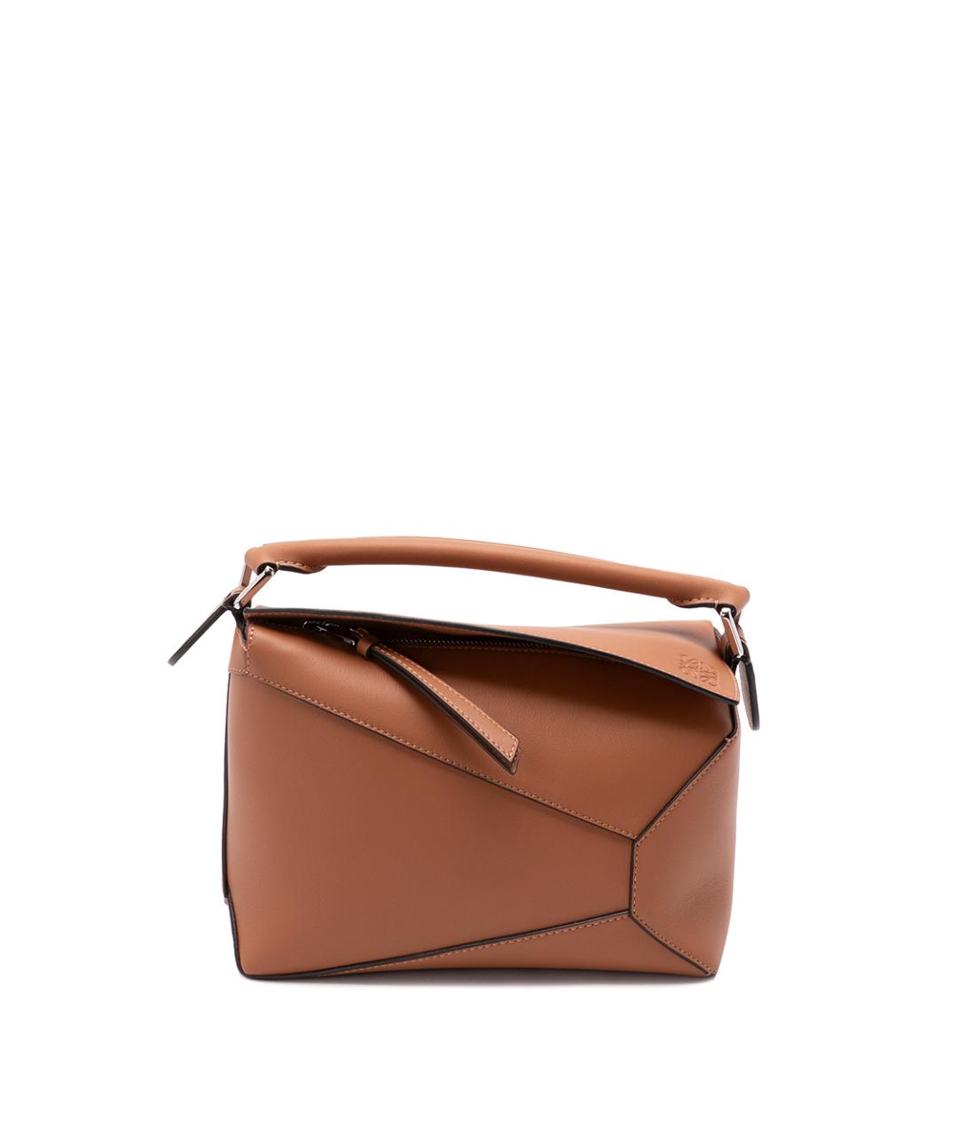 LOEWE Коричневая кожаная сумка через плечо, фото 1