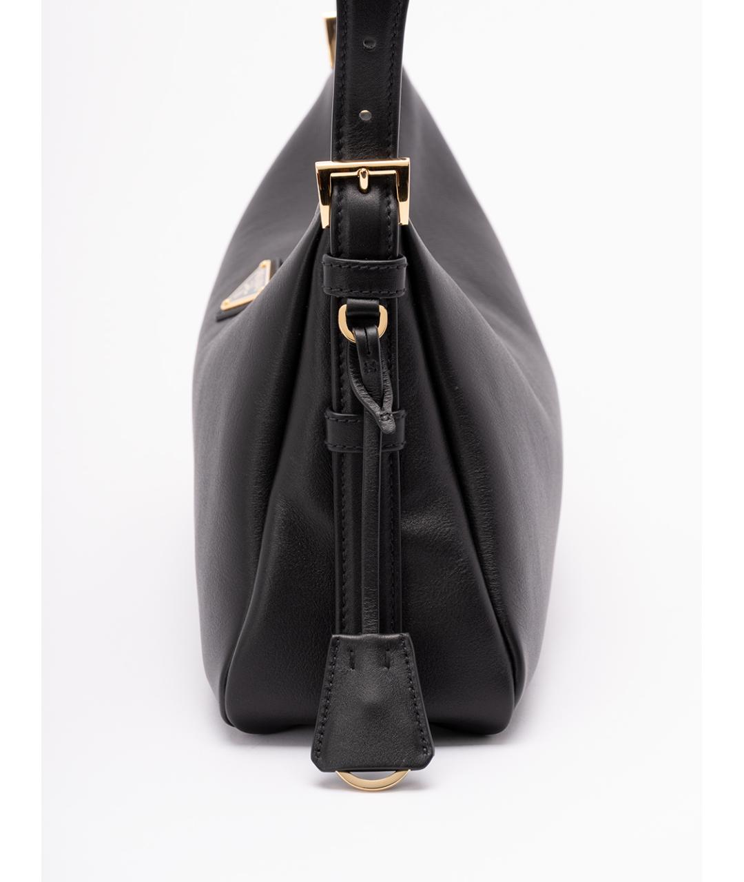 PRADA Черная кожаная сумка через плечо, фото 4