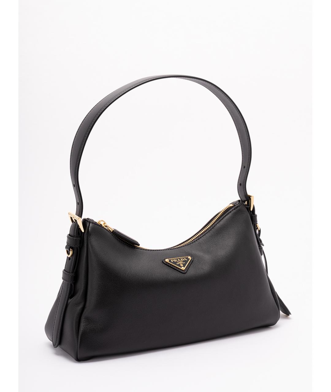 PRADA Черная кожаная сумка через плечо, фото 3