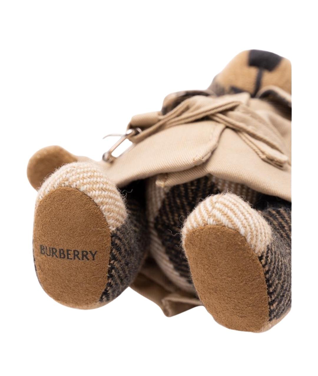 BURBERRY Бежевый брелок, фото 3