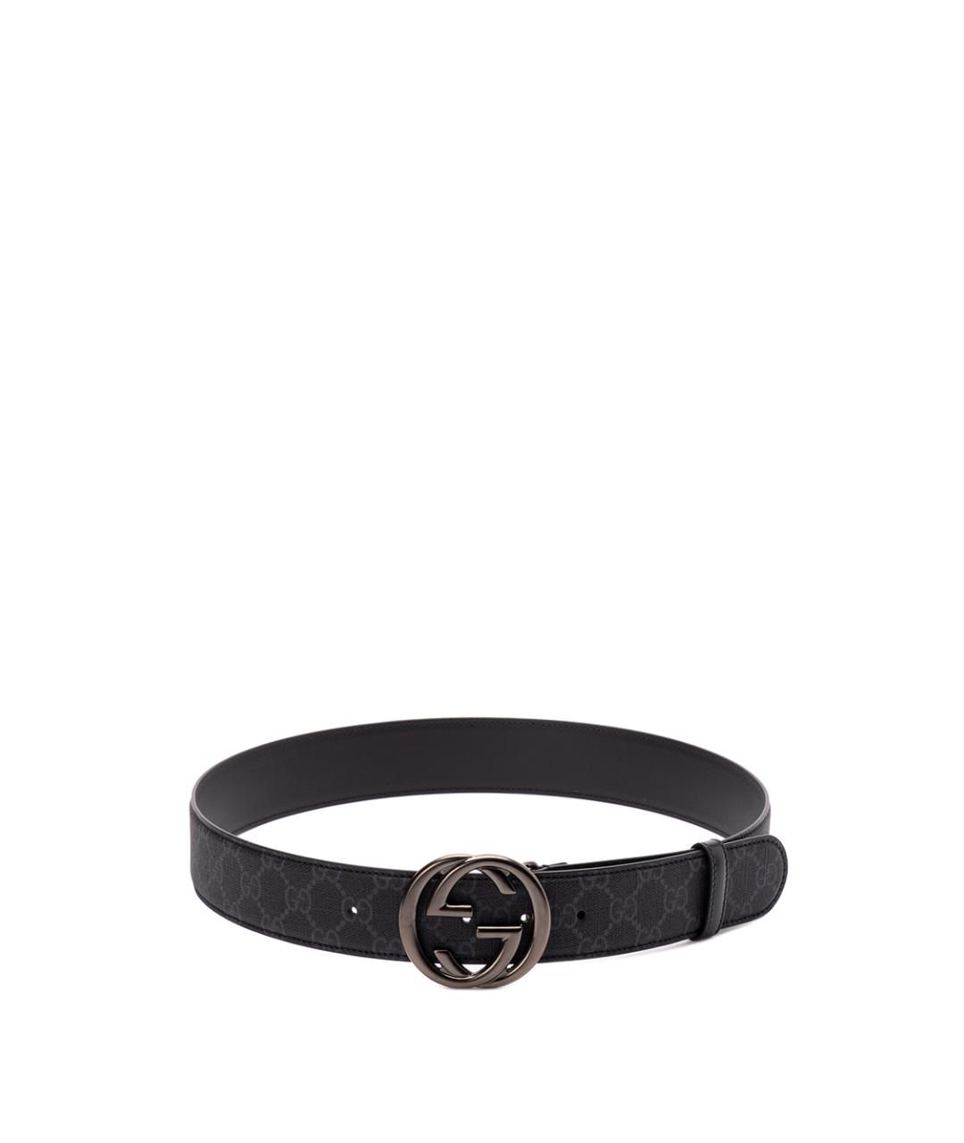 GUCCI Черный ремень из искусственной кожи, фото 1