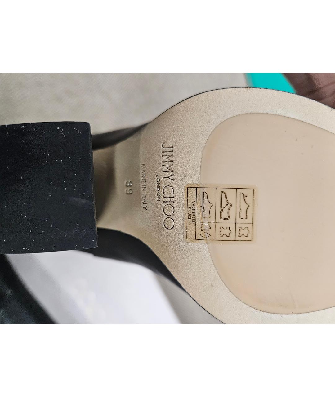 JIMMY CHOO Черные кожаные сапоги, фото 3