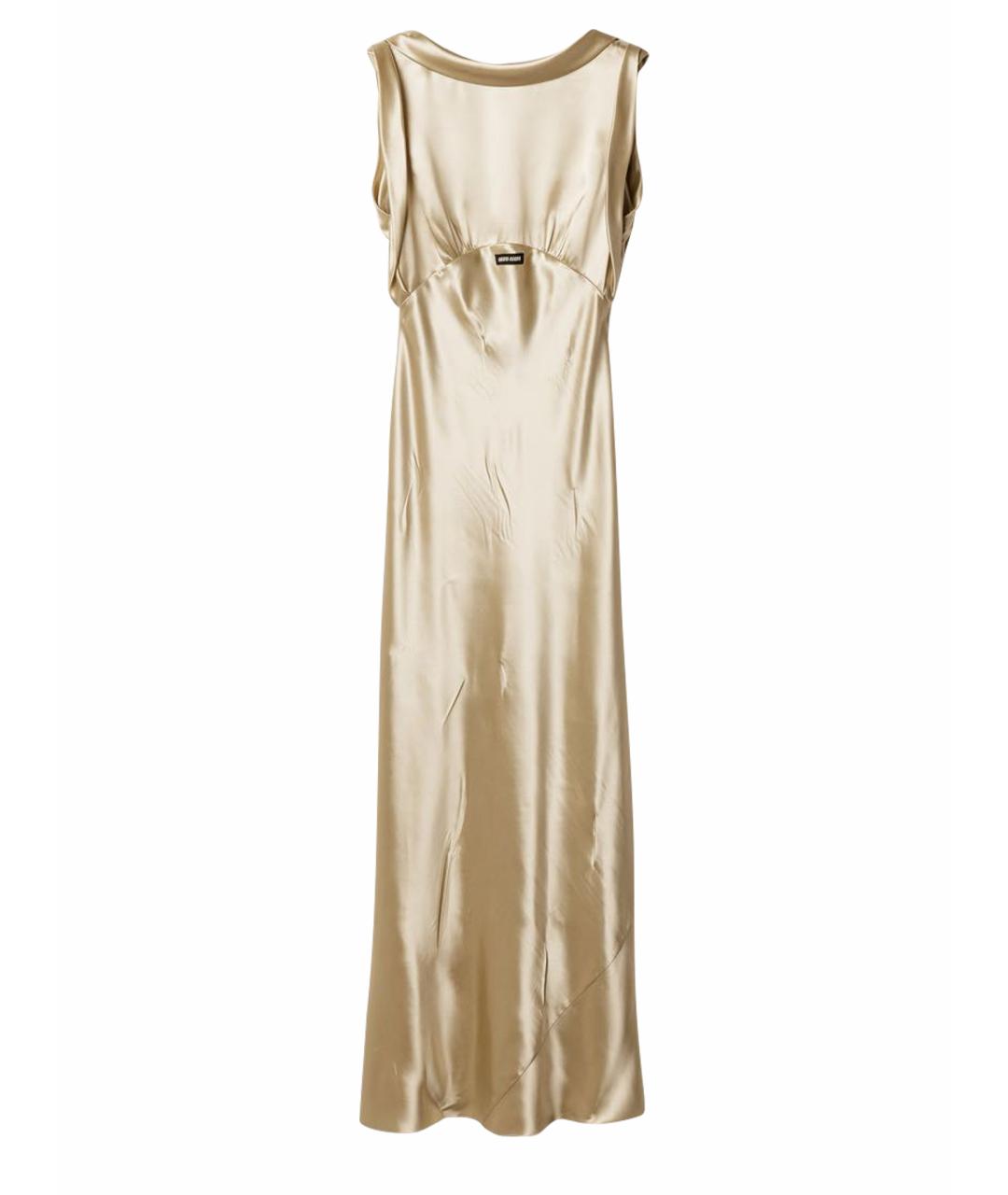 MIU MIU Бежевое вискозное повседневное платье, фото 1