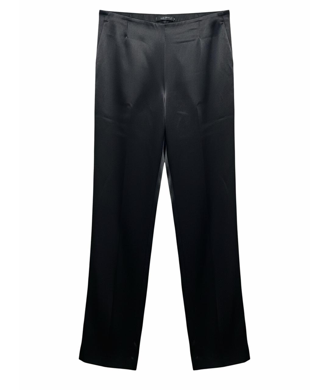 CHANEL Черные шелковые брюки широкие, фото 1