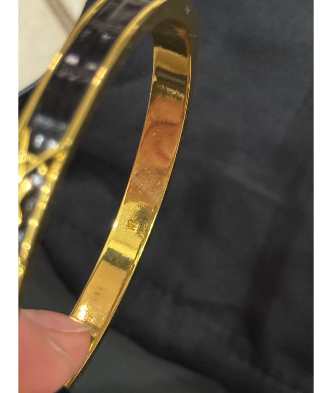 SAINT LAURENT Черный металлический браслет, фото 5