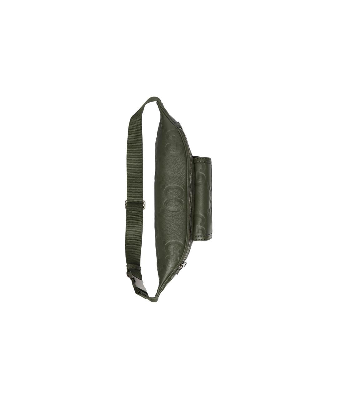 GUCCI Зеленая кожаная поясная сумка, фото 5