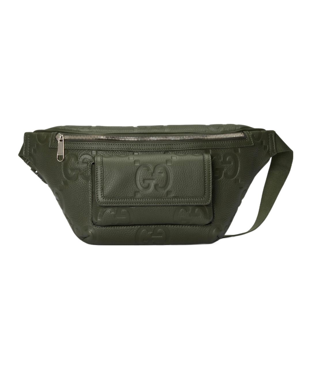 GUCCI Зеленая кожаная поясная сумка, фото 1