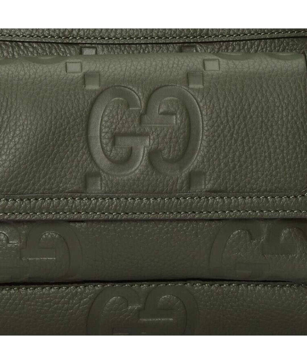 GUCCI Зеленая кожаная поясная сумка, фото 8
