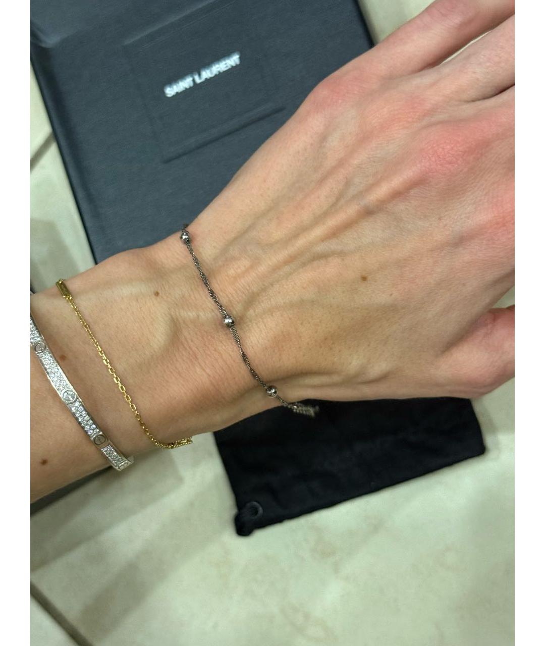 SAINT LAURENT Серебрянный браслет, фото 3