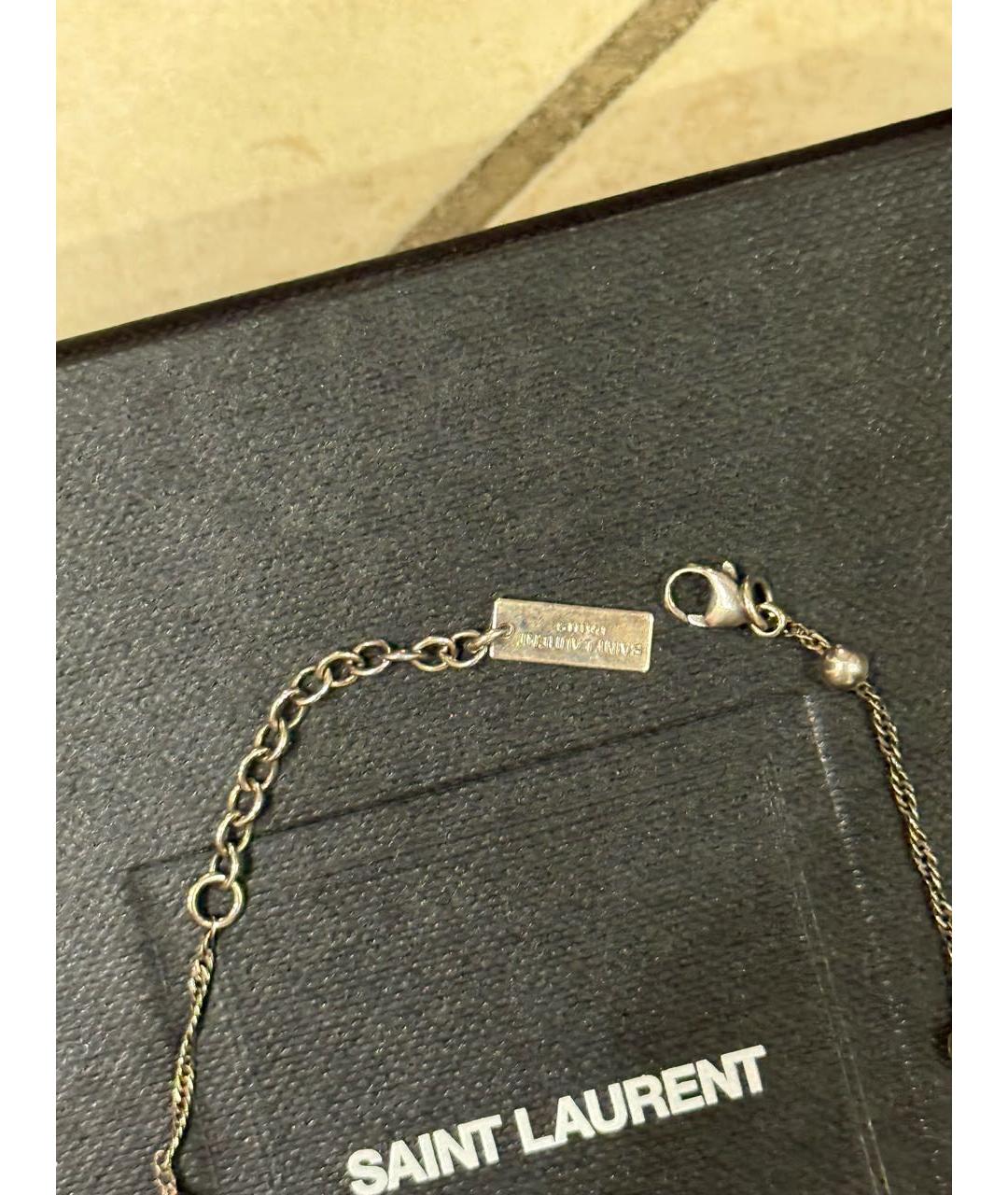 SAINT LAURENT Серебрянный браслет, фото 2