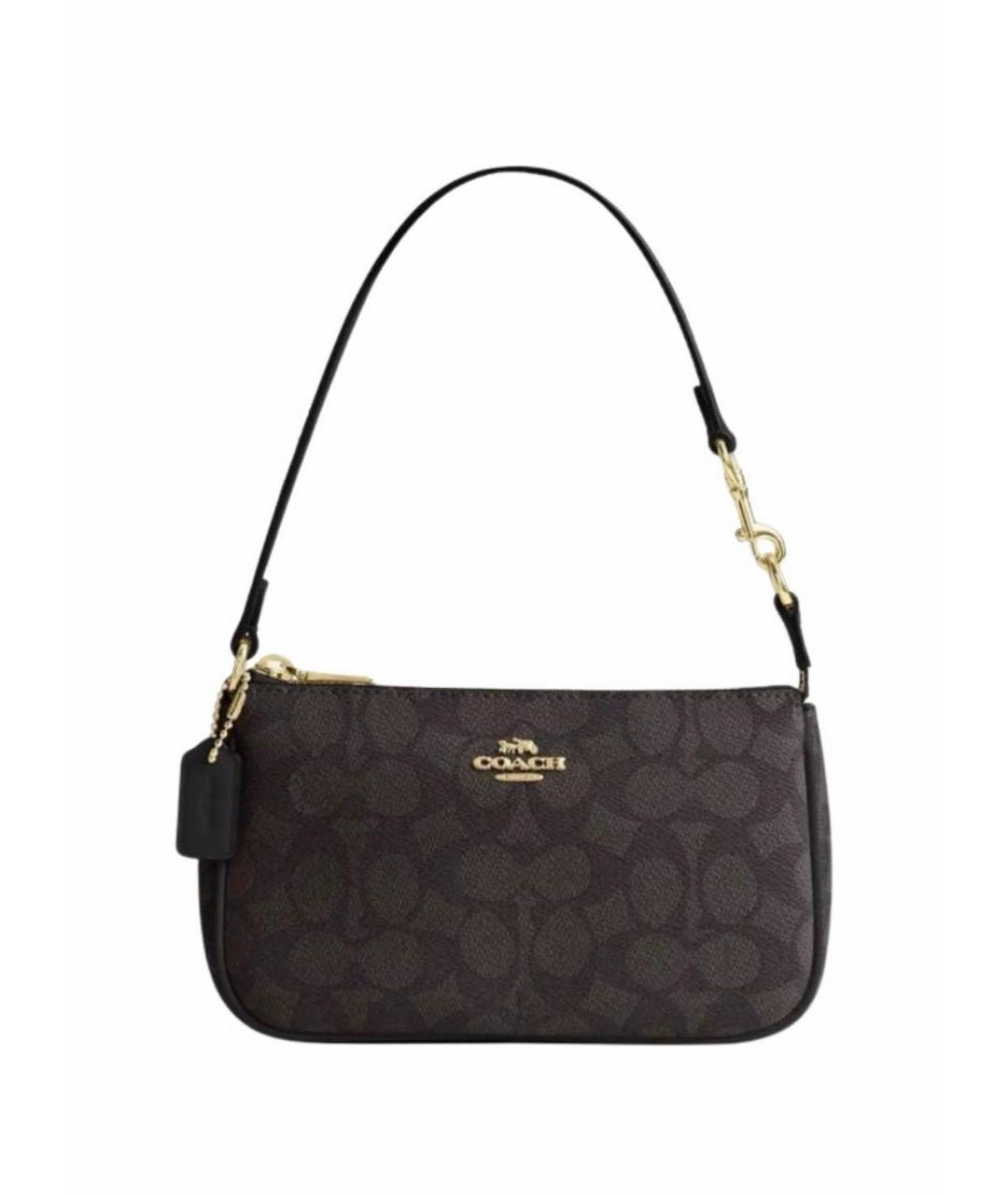 COACH Коричневая сумка с короткими ручками, фото 1