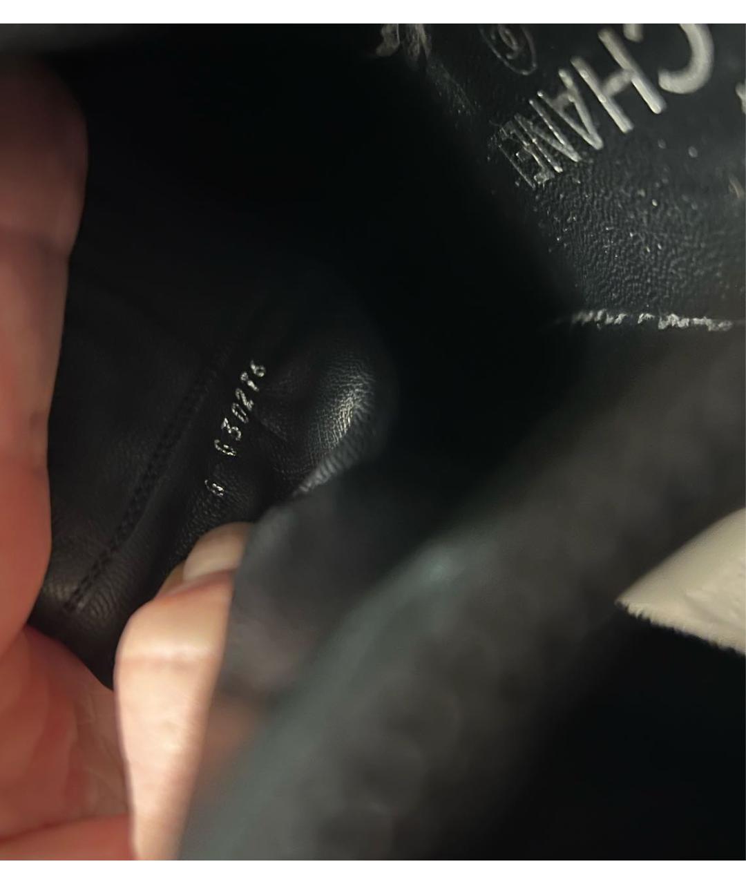 CHANEL Черные бархатные ботильоны, фото 7