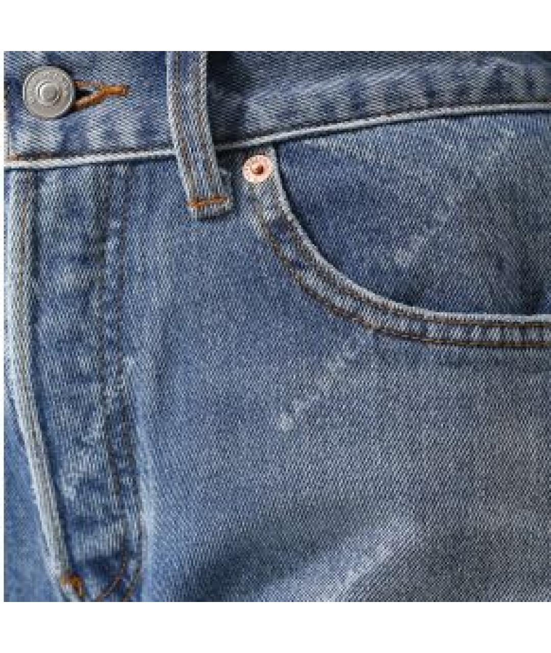 BALENCIAGA Голубые хлопковые джинсы слим, фото 4