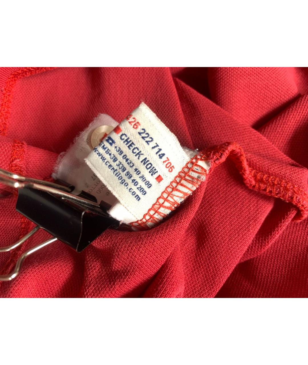 MONCLER Красная хлопковая футболка, фото 7