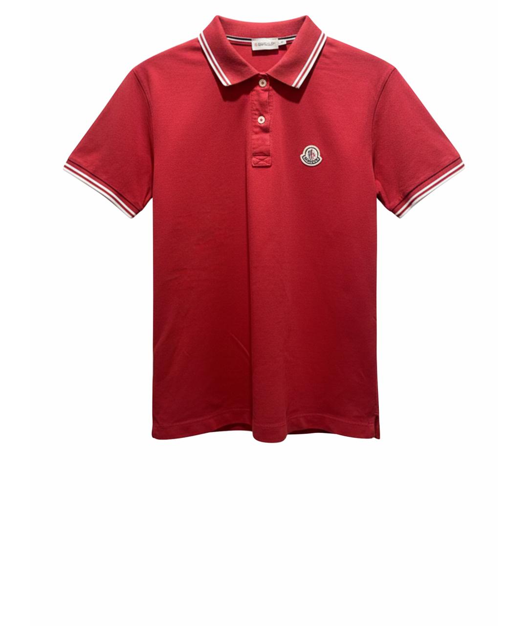 MONCLER Красная хлопковая футболка, фото 1